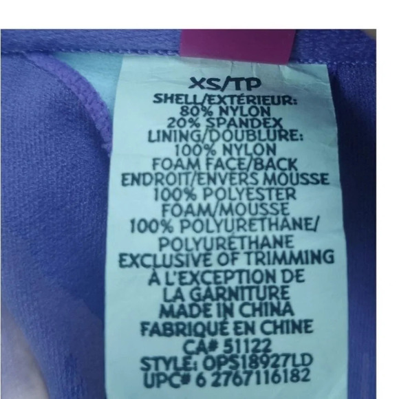 Op String Swim/Bathing Bikini Top, Rusched, XS - Picture 9 of 9